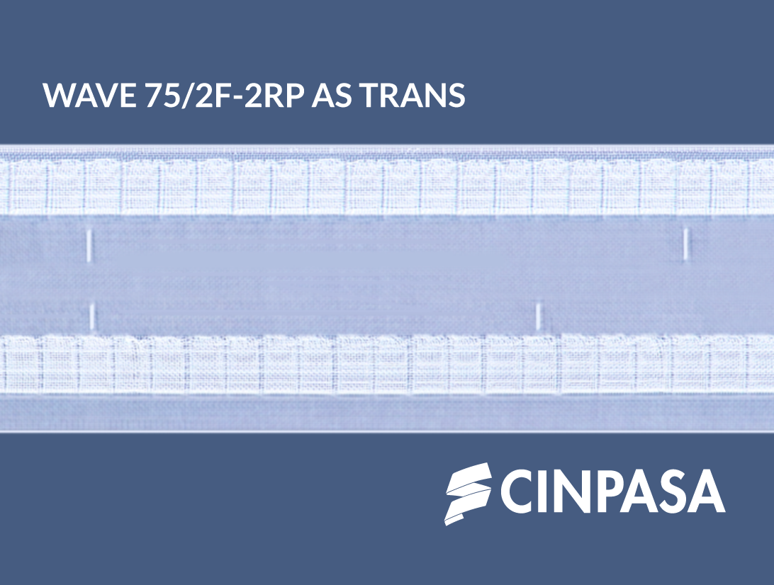  Perfect Wave Tape with 2 Pockets, Type F, Asymmetrical with Markings, Transparent 